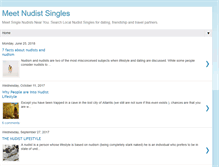 Tablet Screenshot of nudistsinglesblog.com